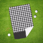 Serviette De Golf Classic moderne noir et blanc Houndstooth