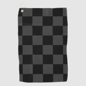 Serviette De Golf Classic moderne noir & fumée noir tableau de bord (Devant)