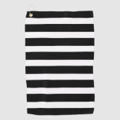 Serviette De Golf Classic noir et blanc horizontal trié (Devant)