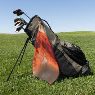 Serviette De Golf Classique à taché dans les tons rouge&coral intens