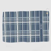 Serviette de golf classique bleu Plaid (Horizontal)