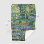 Serviette De Golf Claude Monet - Eau Lily étang, Harmonie verte (En situation)