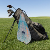 Serviette De Golf Claude Monet Impression Soleil Levant Français (Vert)