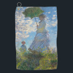 Serviette De Golf Claude Monet - La Promenade, Femme avec un Parasol<br><div class="desc">La Promenade,  Femme avec un Parasol / Madame Monet et son fils / La Promenade / La Femme a l'ombrelle - Claude Monet,  1875</div>