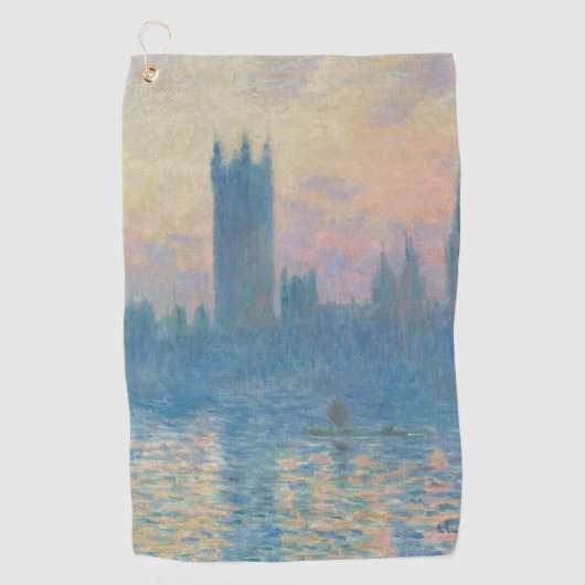 Serviette De Golf Claude Monet Les maisons du Parlement Coucher de s (Devant)