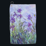 Serviette De Golf Claude Monet - Lilac Irises / Iris Mauves<br><div class="desc">Lilac Irises / Iris Mauves - Claude Monet,  1914-1917</div>
