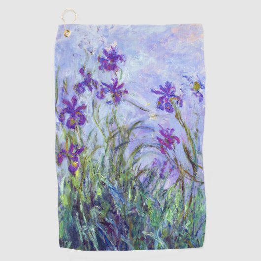 Serviette De Golf Claude Monet - Lilac Irises / Iris Mauves (Devant)