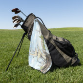 Serviette De Golf Claude Monet. Navires à cheval sur la Seine à Roue (Vert)