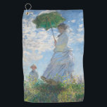 Serviette De Golf Claude Monet : Une femme avec un parasol / La Prom<br><div class="desc">Cette serviette de golf présente le tableau de Claude Monet de 1875,  montrant son épouse Camille Monet et leur fils Jean Monet pendant une promenade. Pour une collection d'autres équipements de golf et d'autres produits,  veuillez visiter notre magasin et jeter un coup d'oeil.</div>
