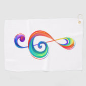 Serviette De Golf Clé arc-en-ciel (Horizontal)
