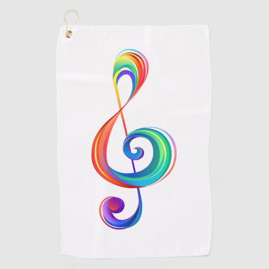 Serviette De Golf Clé arc-en-ciel (Devant)