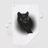 Serviette De Golf Clous de dépôt de chats noirs (En situation)