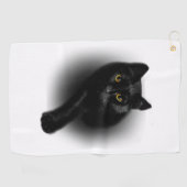 Serviette De Golf Clous de dépôt de chats noirs (Horizontal)