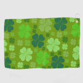 Serviette De Golf Clovers verts, Lucky Clovers, Saint Patrick's Day (Horizontal)