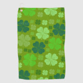 Serviette De Golf Clovers verts, Lucky Clovers, Saint Patrick's Day (Devant)