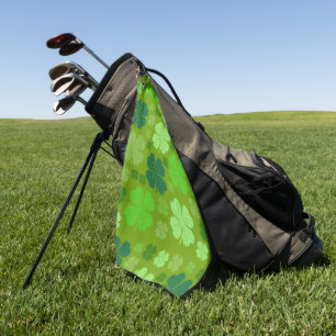 Serviette De Golf Clovers verts, Lucky Clovers, Saint Patrick's Day