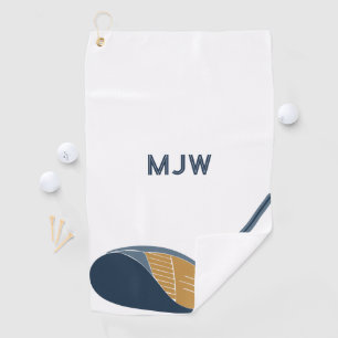 Serviette De Golf Club de golf et balle Nom personnalisé des golfeur