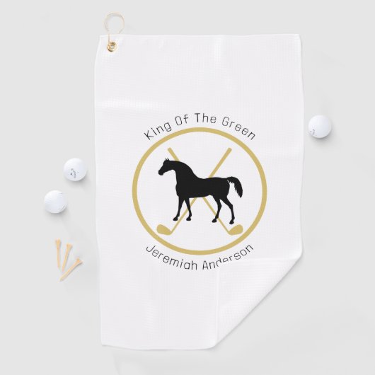 Serviette De Golf Club de golf et cheval Personnalisé (En situation)