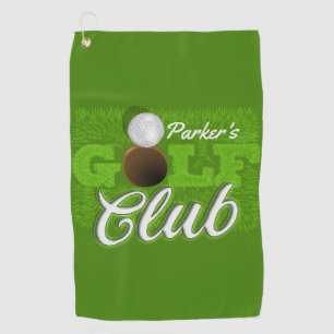 Serviette De Golf Club de golf personnalisé sur gazon vert de NAME