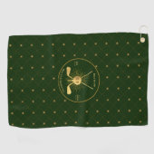 Serviette De Golf Clubs de golf Gold personnalisés (Horizontal)