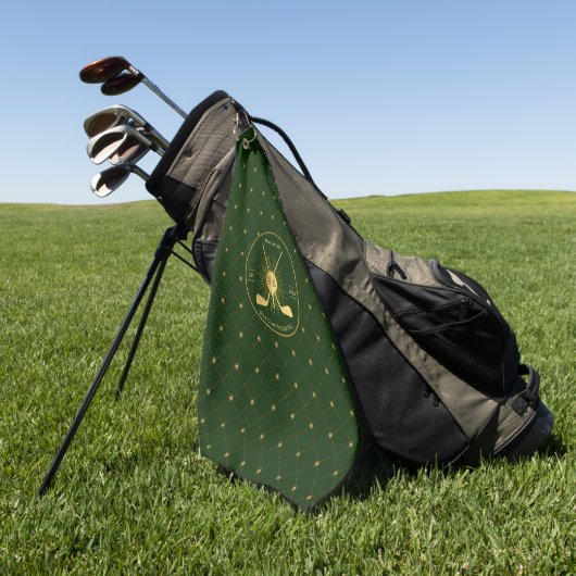 Serviette De Golf Clubs de golf Gold personnalisés (Vert)
