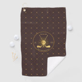 Serviette De Golf Clubs de golf Gold personnalisés (En situation)