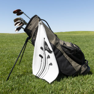 Serviette De Golf Clubs De Golf Modernes Créez Vos Propres Initiales