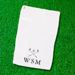 Serviette De Golf Clubs de golf Monogram Personnalisés Classiques<br><div class="desc">Personnalisez le monogramme en typographie classique pour créer un cadeau de golf unique et garder le saké pour n'importe quel golfeur. Conçu par Thisisnotme©</div>