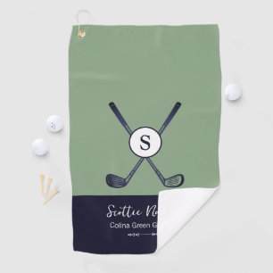 Serviette De Golf Clubs de golf Thème élégant vert Sports
