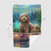 Serviette De Golf Cockapoo Christmas Festive Voyage (En situation)