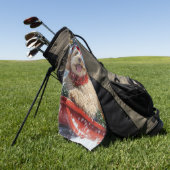 Serviette De Golf Cockapoo Dog in Sledge Let it Neige Christmas (Vert)