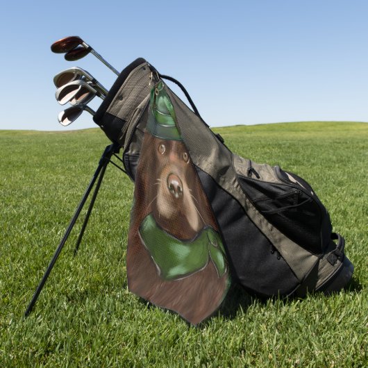Serviette De Golf Cocker Spaniel Américain (Vert)