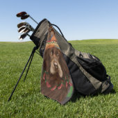 Serviette De Golf Cocker Spaniel Américain  (Vert)