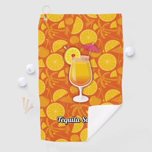 Serviette De Golf Cocktail Tequila Sunrise (En situation)