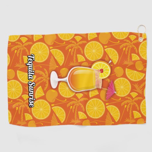 Serviette De Golf Cocktail Tequila Sunrise (Horizontal)
