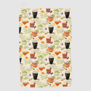 Serviette De Golf Cocktails et conversation