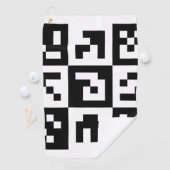 Serviette De Golf code qr (En situation)