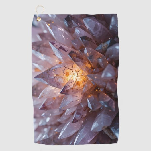 Serviette De Golf Coeur cristal radiant (Devant)