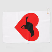Serviette De Golf Coeur du chien (Horizontal)