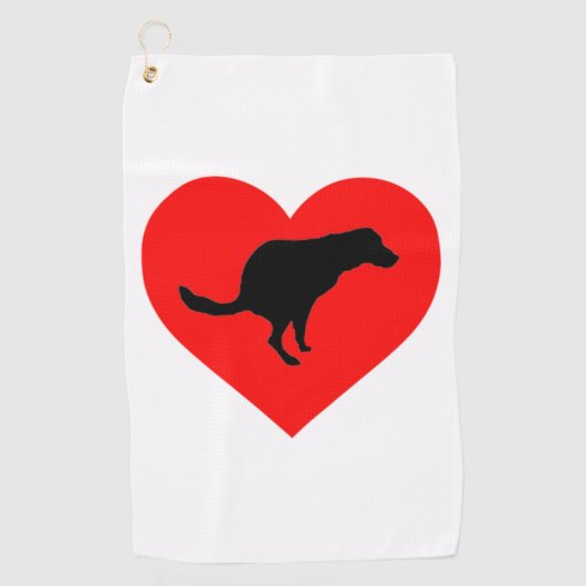 Serviette De Golf Coeur du chien (Devant)