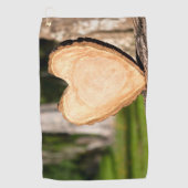 Serviette De Golf coeur en bois (Devant)