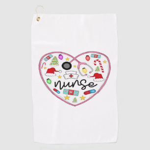 Serviette De Golf Coeur infirmière, T-shirt surdimensionné Halloween