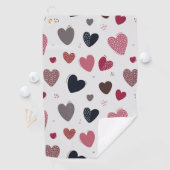 Serviette De Golf Coeurs 3 (En situation)