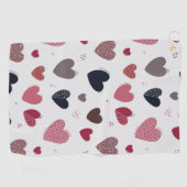 Serviette De Golf Coeurs 3 (Horizontal)