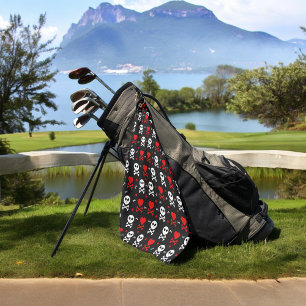 Serviette De Golf Coeurs crâniens