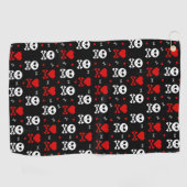 Serviette De Golf Coeurs crâniens (Horizontal)