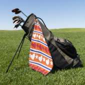 Serviette De Golf Cœurs d'amour rayures étoilées (Vert)
