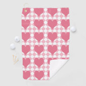 Serviette De Golf Cœurs roses (En situation)