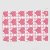 Serviette De Golf Cœurs roses (Horizontal)