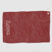 Serviette De Golf Coeurs rouges roses Ombre (Horizontal)